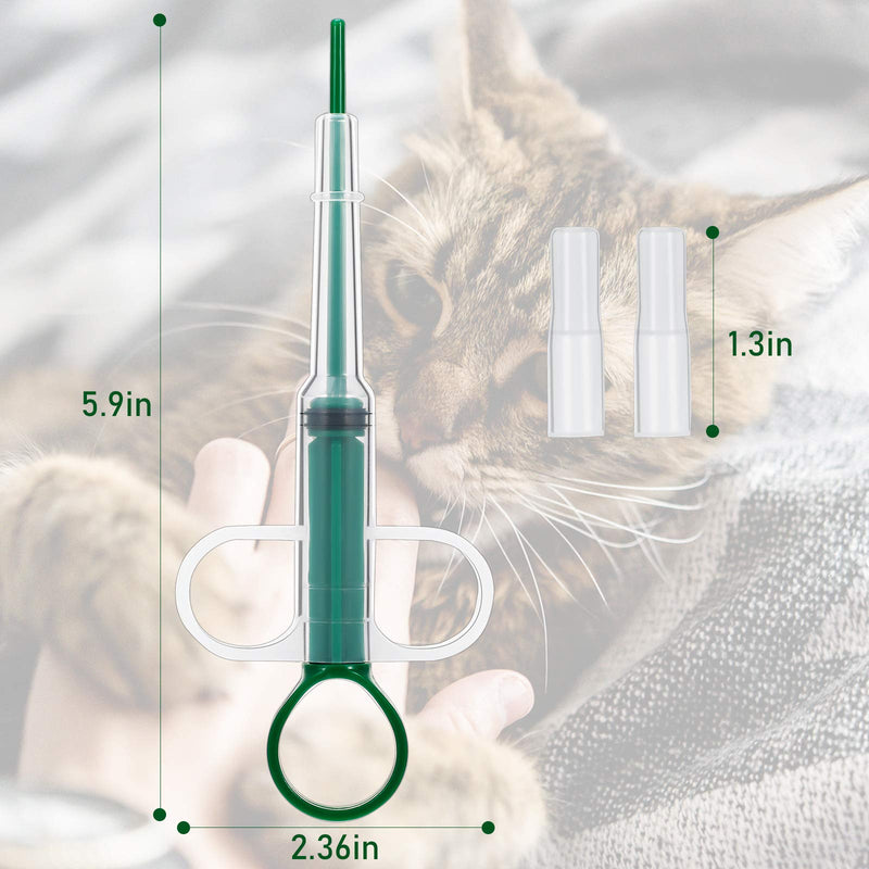 Nuanchu 2 Pieces?Cat Pill Shooter Pill Dispenser?Dog?Piller?Pill?Gun?Pet Tablet?Syringe Pusher Soft Tip?Pet Medicine?Feeder for Feeding Small Animals Green - BeesActive Australia
