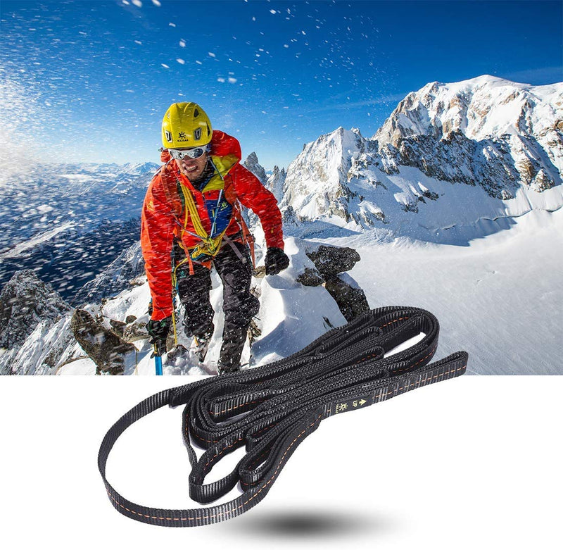 KAILAS Climbing Aider 5 Step/Quick Aider Adjustable Etrier Lightweight for Rock Climbing Rescue Climbing Etrier Foot Ascender Ascending Loop Webbing Ladder Hanging Rope Work at Height 5 Step Aider Black - BeesActive Australia