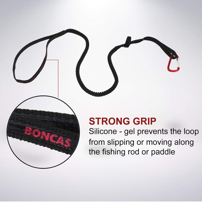 Paddle Leash Safety Rod Bungee Rod Holder Gripping Gear Leash with Innovative Gel Grip to The Paddle or Rod for Kayaking, Canoeing 3 Pack - BeesActive Australia