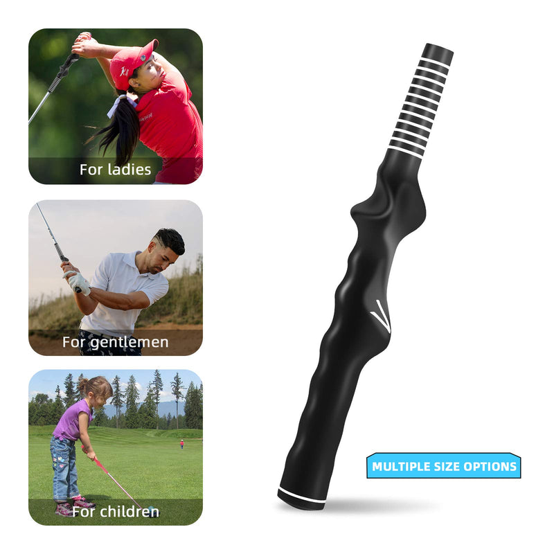 wujiangGolf Swing Training Grip Standard Teaching Aid Right-Handed Left-Handed Practice Golf Training Aids Golf Swing Training Grip Trainer for Man Woman Kids Pink Child: Right hand - BeesActive Australia