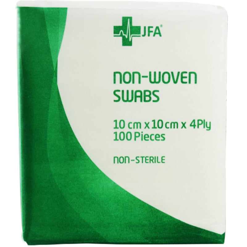 JFA Medical Premium Non-Woven Gauze Swabs 10cm x 10cm - Pack of 100 100 Count (Pack of 1) - BeesActive Australia