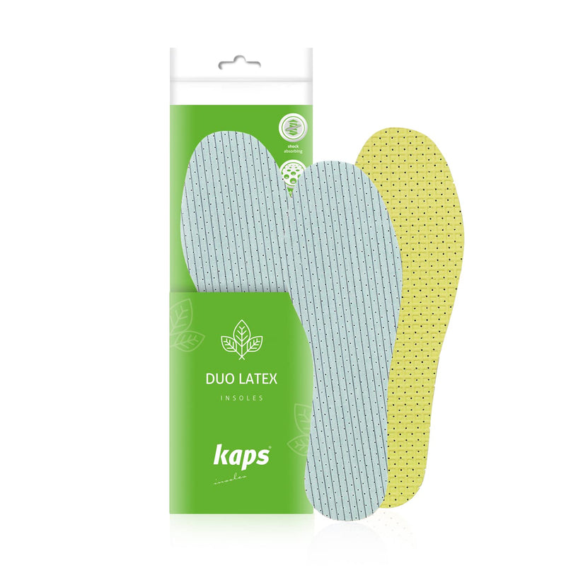 Kaps Double Latex Foam Layer Unisex Shoe Insoles Inserts Neutralizing Odours, Duo Latex, 41 EUR / 7 UK / Men, Multicolour 0 - BeesActive Australia