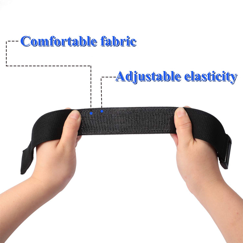 Gejoy 6 Pieces Cycling Pant Leg Band Elastic Bicycle Safety Belt Riding Fishing Ankle Pant Band Flexible Ankle Leg Strap for Outdoor Activities, Black - BeesActive Australia