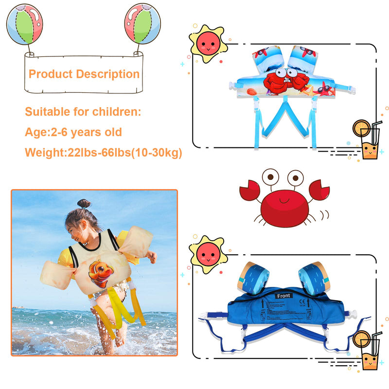 TOAUXUNG Adjustable Kids Swim Vest for Baby Swimming Training,Infant Baby Vest Swim Aid for 22-66 Pounds Boy and Girl carp - BeesActive Australia