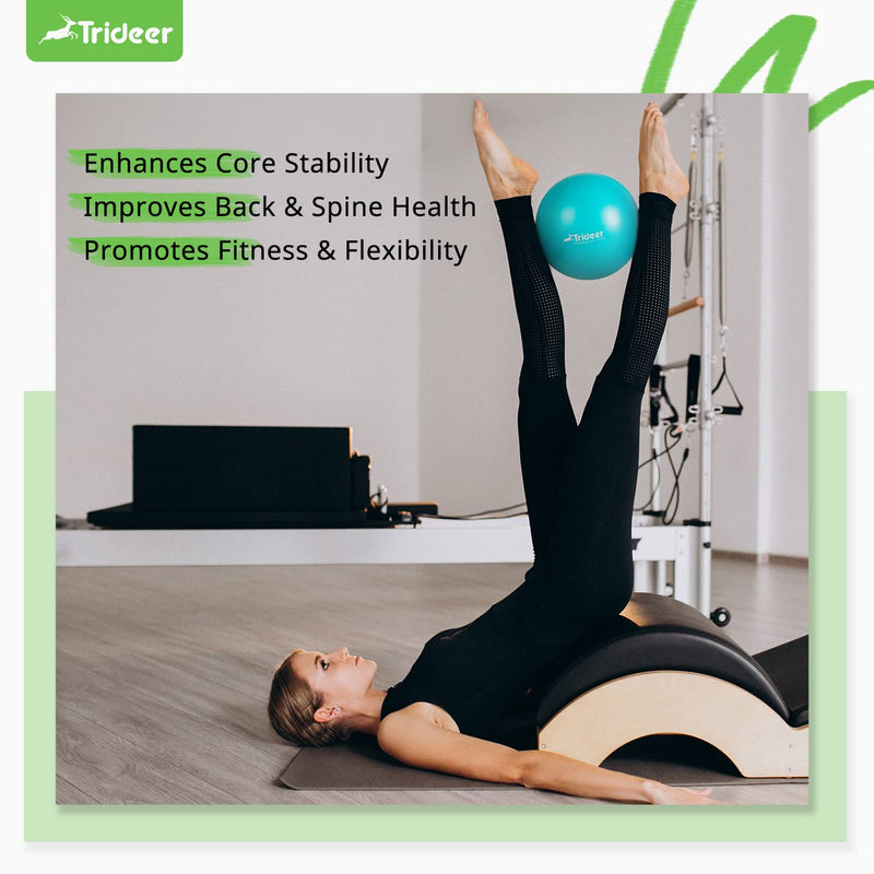 Trideer Pilates Ball 9 Inch Core Ball, Small Exercise Ball with Exercise Guide Barre Ball Bender Ball Mini Yoga Ball for Pilates, Yoga, Core Training, Physical Therapy, Balance, Stability, Stretching Turkis 23cm - BeesActive Australia