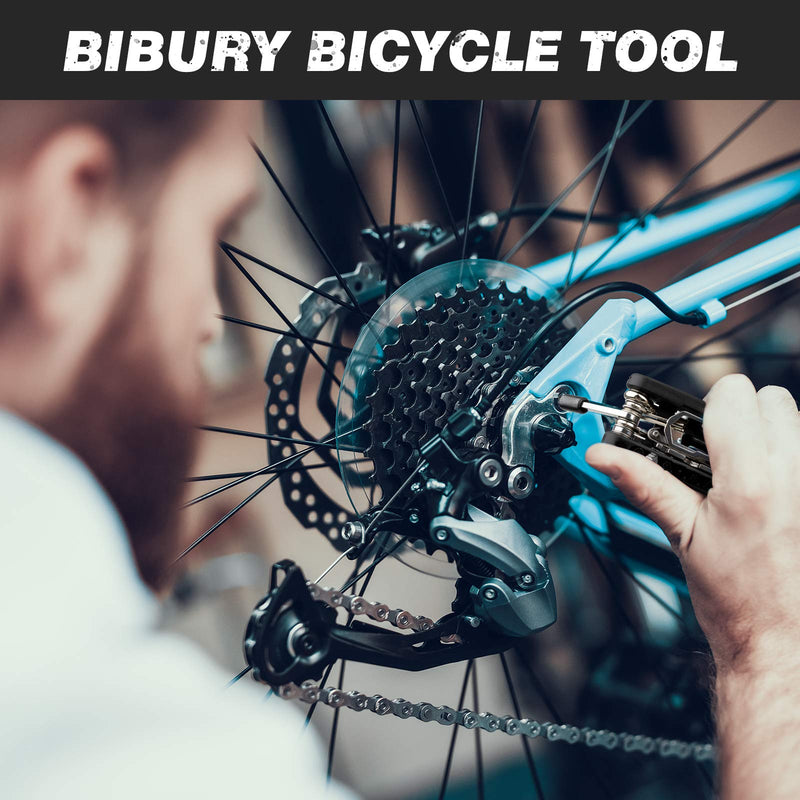 BIBURY Bike Multifunction Tools, 23 in 1 Bicycle Multitool, Pocket Bike Multitool, Bicycle Tools with Patch Kit and Tire Levers- Includes Slim Bag - Cyclist Gift - BeesActive Australia