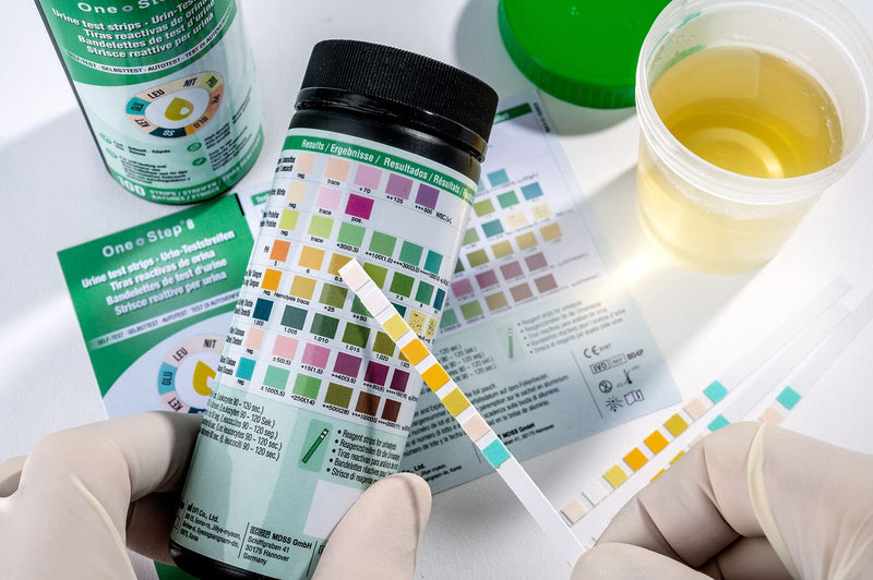 100 x Urine Test Strips for Infection Cystitis Testing Sticks, UTI, Nitrite, Leukocytes, 8 Parameter Urinalysis Multisticks - BeesActive Australia