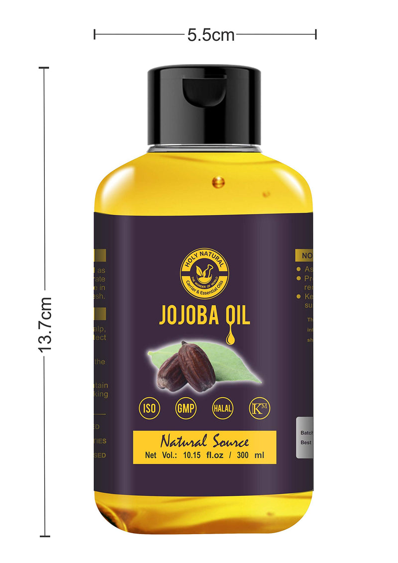 100% Natural Jojoba Oil (10.15 fl oz / 300ml), 100% Pure & Natural, Virgin Cold Pressed, Helps Retain Moisture in the Skin, Hair and body 10.15 Fl Oz - BeesActive Australia