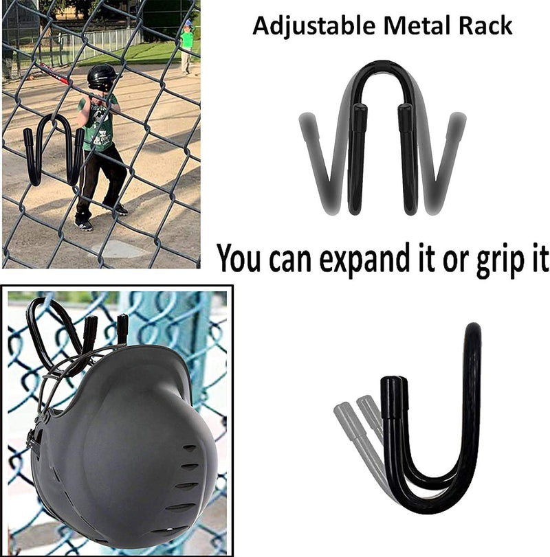 AUXPhome 2 Pack Portable Baseball Helmet Bag Fence Hangers,Fence Hooks,Baseball/Softball Helmet Storage Rack Holder for Baseball Bat Bags Organizer, Backpack and Gloves Hanger, Sports Equipment Caddy - BeesActive Australia