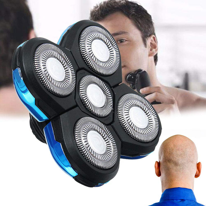 5 Head Shaver Heads, BladeHeads Shaver Replacement for Electric Razor Shaving Bald Tool | Easy Install Head and Face Electric Razor Shaver Head Black - BeesActive Australia