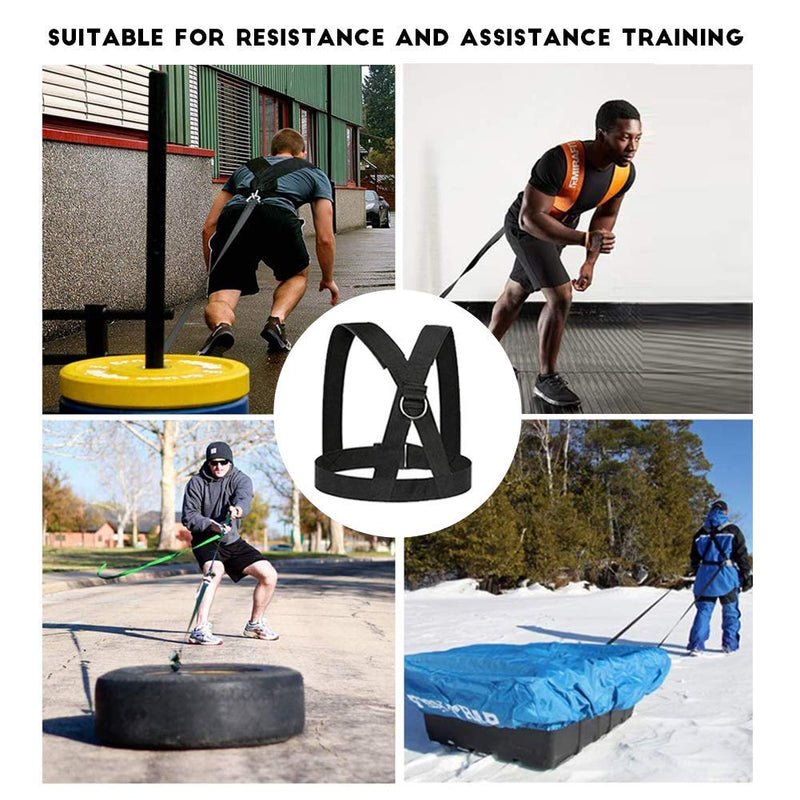 OYINDIZ Sled Harness, Weight Speed Sled Workout Tire Pulling Harness Resistance and Assistance Trainer Physical Training Resistance Rope Football Training Equipment Harness for Men and Women - BeesActive Australia