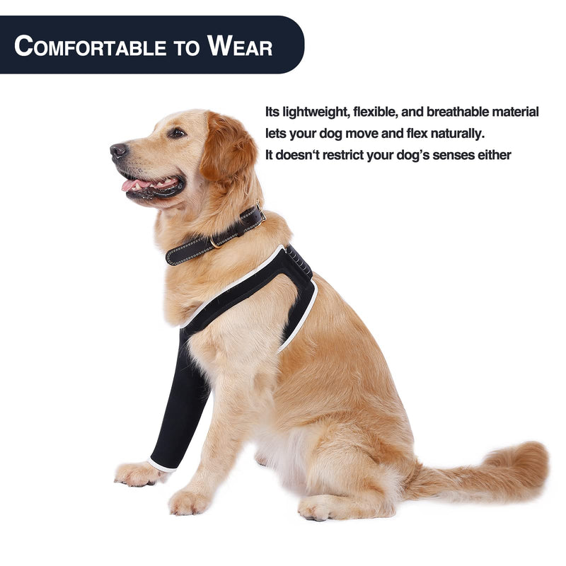 LufeLux Dog Rcovery Sleeve, Medical Dog Cone Alternative, Shoulder Protective Sleeve for Dogs with Strechy Adjustable Elastic Band, for Hot Spots, Wounds, Bandages, and Other Skin Conditions Large - BeesActive Australia