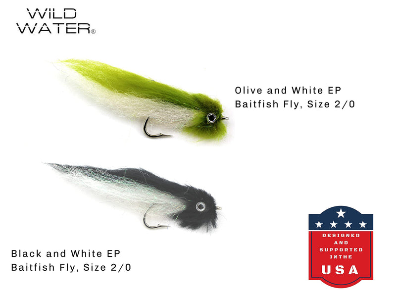 Wild Water Fly Fishing EP Top Water Baitfish Assortment, 12 Flies with Wild Water's 6 Section Fly Box - BeesActive Australia