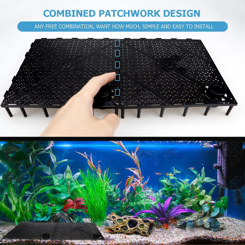 YOLUFER 10 PCS Aquarium Divider Tray Fish Tank Grid Aquarium Filter Bottom for Fish Tank Isolation - BeesActive Australia