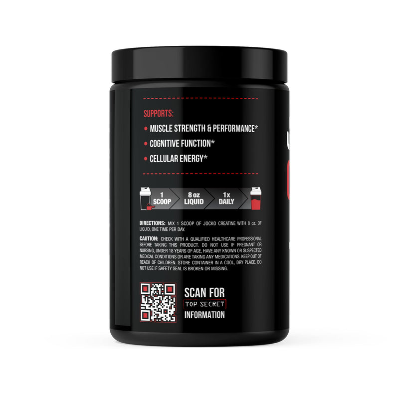 Jocko Fuel Creatine Monohydrate Powder - Creatine for Men & Women, Supplement for Athletic Performance & Muscle Health, 90 Servings 16 oz (Unflavored) - BeesActive Australia