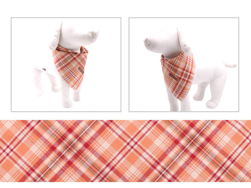 Lionet Paws Dog Bandana Washable Cotton Handkerchief Scarf Triangle Bandana for Small Medium Large Dogs Large (Pack of 1) Orange - BeesActive Australia