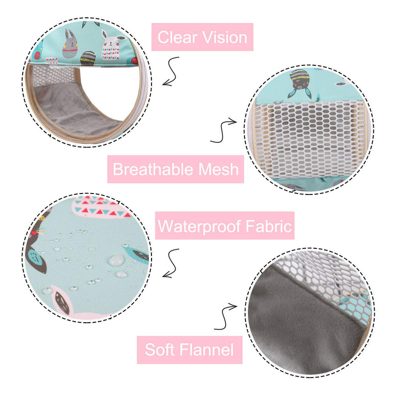 Wontee Small Pets Carrier Bag Portable Outdoor Travel Handbag for Hamster Rat Mice Baby Guinea Pig Chinchilla Hedgehog Squirrel Sugar Glider Small Parrots Medium Green - BeesActive Australia