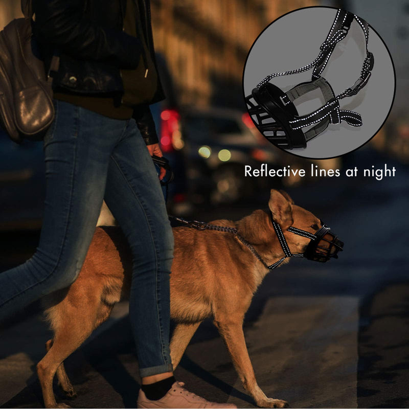 Dog Muzzle-Soft Basket Muzzle for Dogs Adjustable and Comfortable Secure Fit,Best Muzzle to Prevent Biting Size-5 - BeesActive Australia