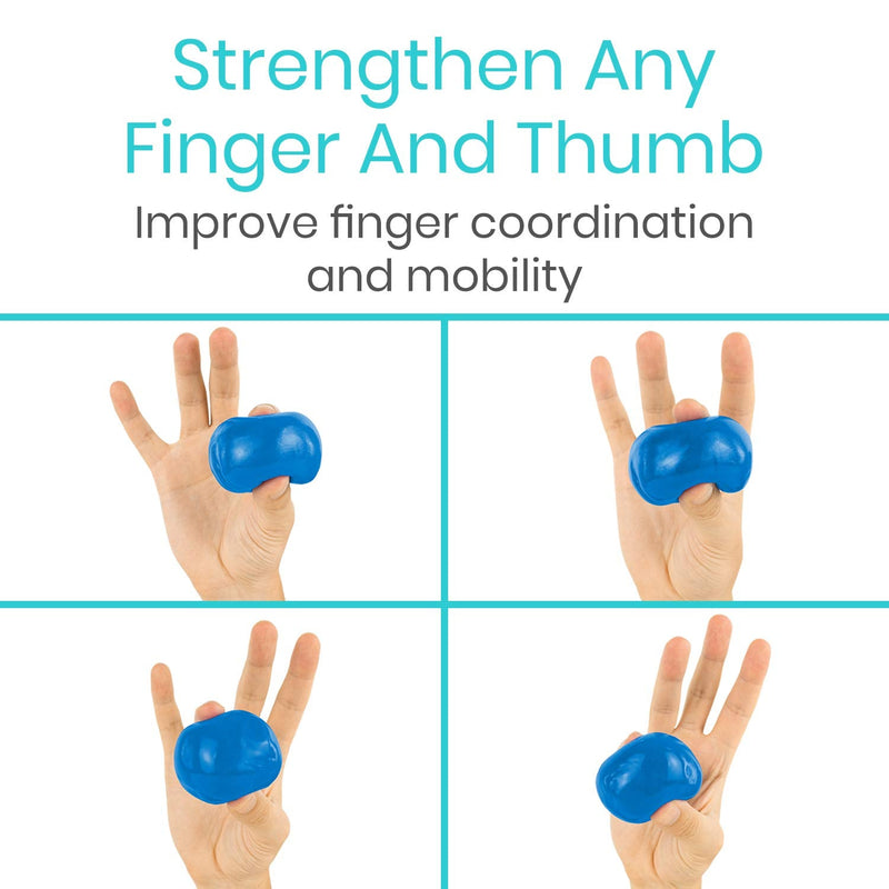 Vive Therapy Putty (6 Pack 18 oz) - Therapeutic, Occupational and Exercise Tool - Thinking and Stress - Finger, Hand Grip Strength Exercises - Extra Soft, Medium, Firm Resistance - Adult, Children All Resistances - BeesActive Australia
