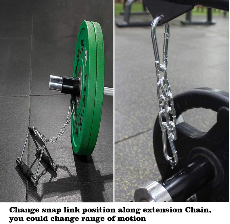 Favuit T-Bar Row Platform 27" Tricep Rope Pull Down-Landmine Eyelet Attachment with Chain fits 2" Olympic Bar Heavy Duty Coated Nylon Rope with Solid Rubber Ends for Home Gym - BeesActive Australia