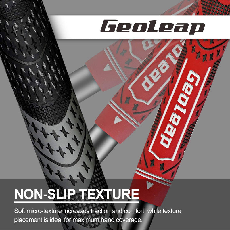 Geoleap ACE-C Golf Grips Set of 13- Cord Rubber, Hybrid Golf Club Grips, Standard/Mdisize, 10 Colors Optional. Navy Blue Red - BeesActive Australia