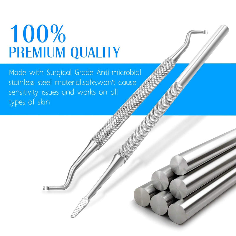 Ingrown Toenail File and Spoon Nail Cleaner Set Stainless Steel Toe Cleaner Tool for Salon Home Use Nail Lifter Double Side Manicure Nail File Kit Foot Care - BeesActive Australia