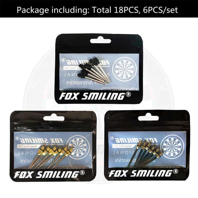 FOX SMILING Dart Steel tip Converter Points 2BA, Replacement Tips for Soft Tip Become Metal Needel Tips Darts 18pcs iron tips - BeesActive Australia