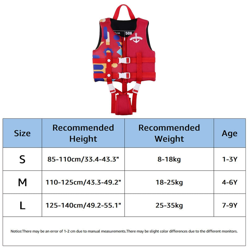 Boglia Kids Swim Vest Toddler Life Jacket Infant Life Vest Pool Float with Adjustable Safety Strap,Floaties for Age 1-9 Years/22-50Lbs Large Red - BeesActive Australia