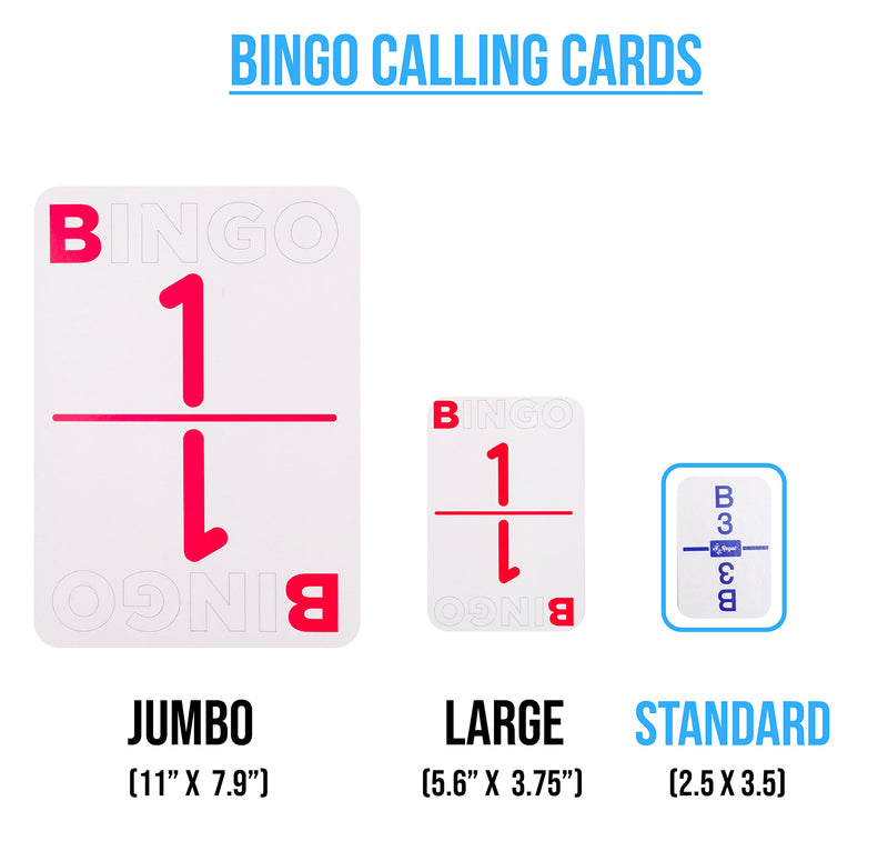 Regal Games - Standard Bingo Calling Cards - High Contrast Numbers & Letters - Durable Plastic Coating - 2.5" x 3.5" Cardstock - 75 Cards (B1 - O75) - BeesActive Australia