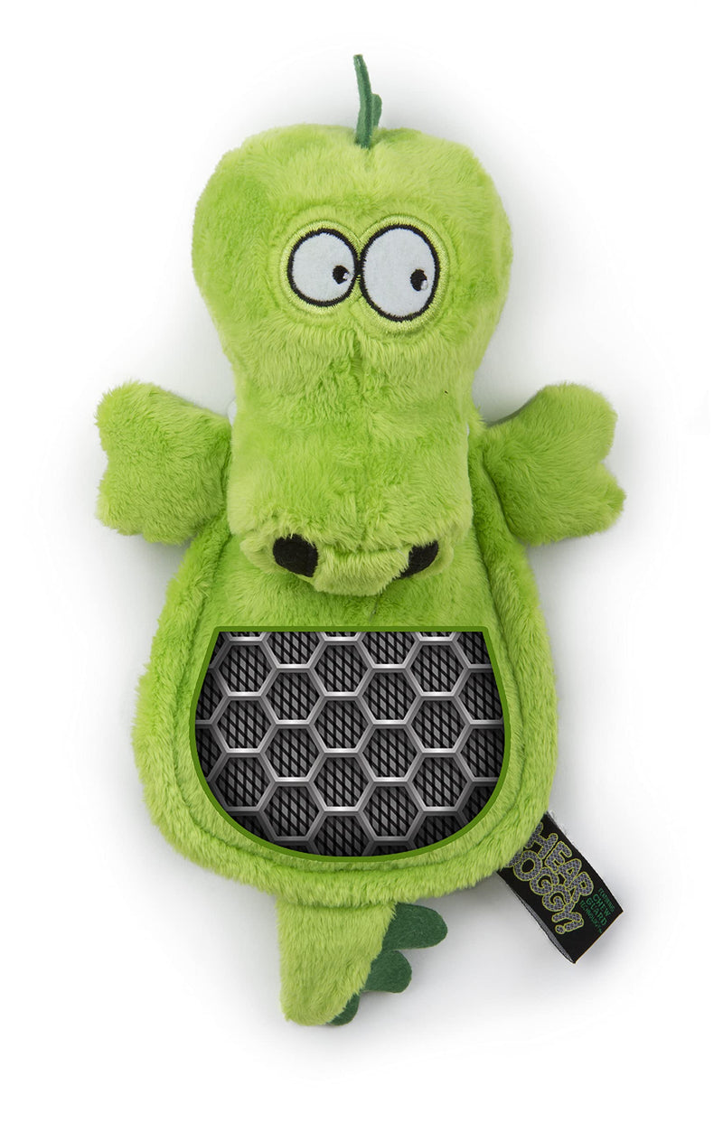 Hear Doggy Flatties with Chew Guard Technology Dog Toy, Gator, Large, Green, Model:58546 - BeesActive Australia