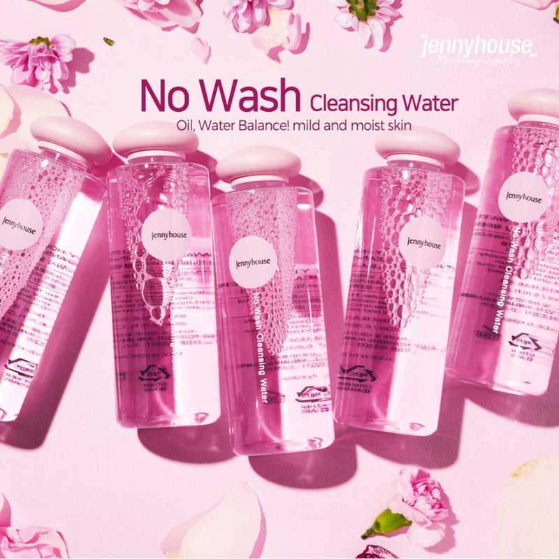 JENNYHOUSE No Wash Cleansing Water 200ml (6.8 fl.oz.) - Low pH Makeup Cleansing Water for Sensitive Skin, Powerful Cleansing, Removes Sebum, Pore Tightening, Hydrating Boost, All EWG Green Grade - BeesActive Australia