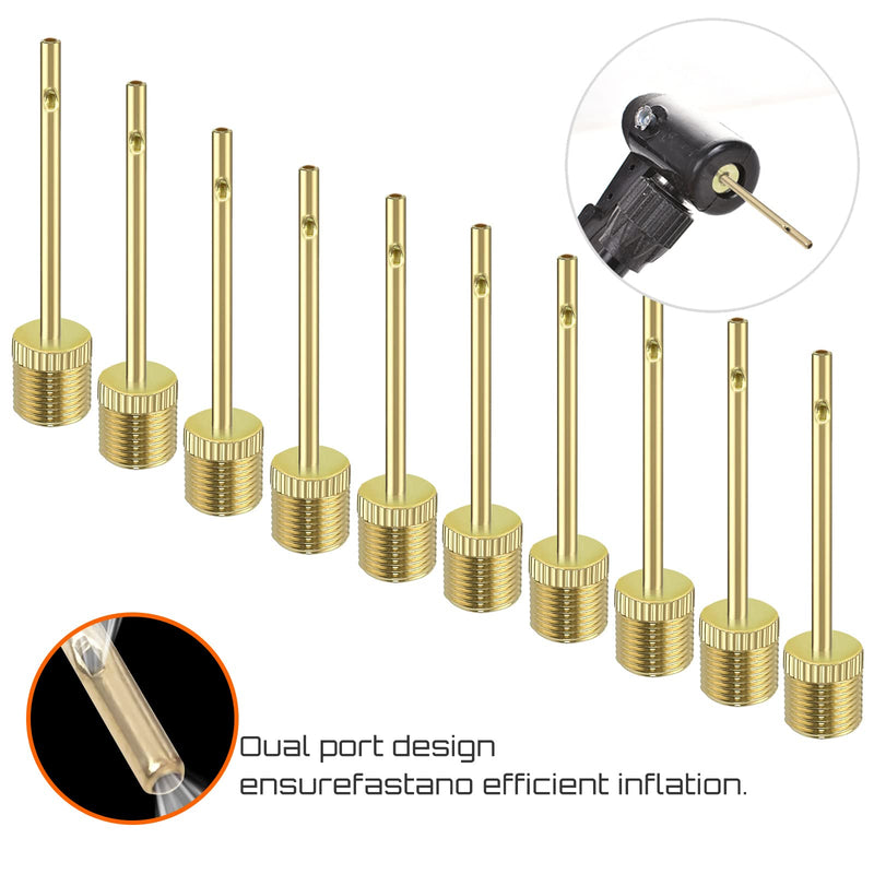 PremierAdapter Inflating Glod Pump Needle (Pack of 10) Adapter Needle Ball Football Rugby Volleyball Netball Valve Adapter, Smooth Edges Won't Hurt Our Balls [TY69] - BeesActive Australia
