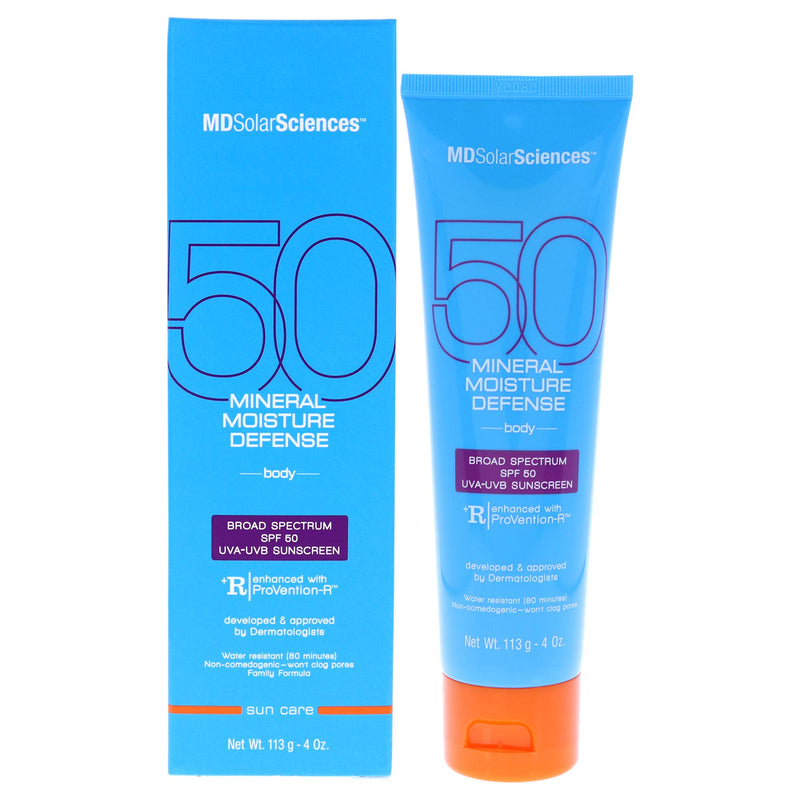 MDSolarSciences Mineral Moisture Defense SPF 50 | Safe + Natural Oil-Free Formula Locks in Moisture and Protects Skin with Active Zinc Oxide | 4.0 Oz - BeesActive Australia