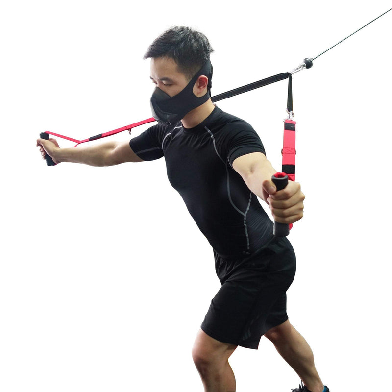 J Bryant Fitness Multifunction 4 in 1 Grip Handle Triceps Rope Resistance Bands Handle Cable Machine Attachments for Gym LAT Pulldown Exercise Handle - BeesActive Australia