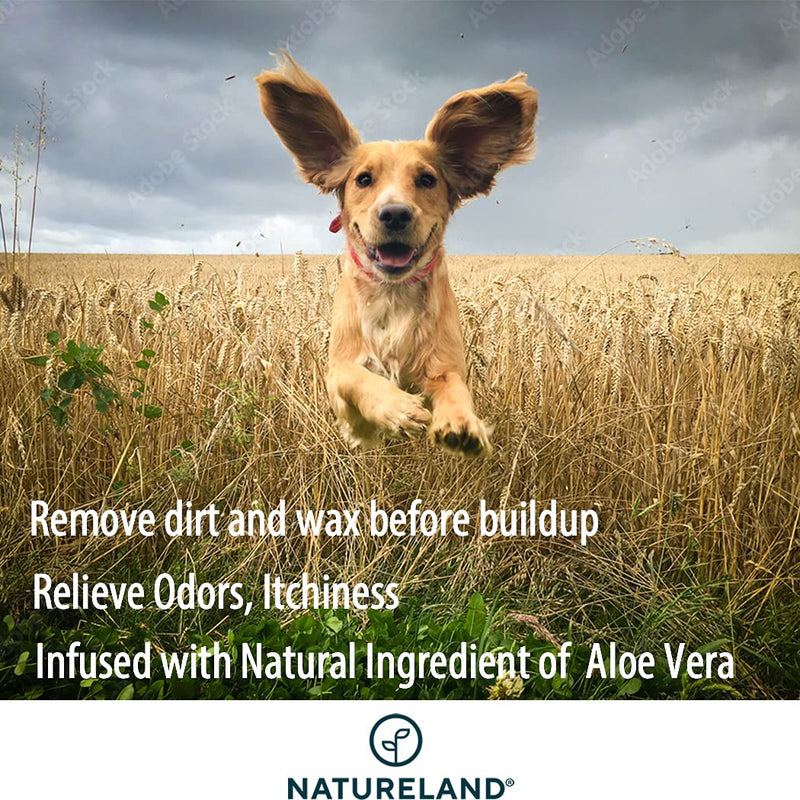 Natureland [150 pcs] Dog Ear Wipes - Otic Cleaning Wipes for Infections and Controlling Ear Infections and Ear Odor in Pets Unscented - BeesActive Australia