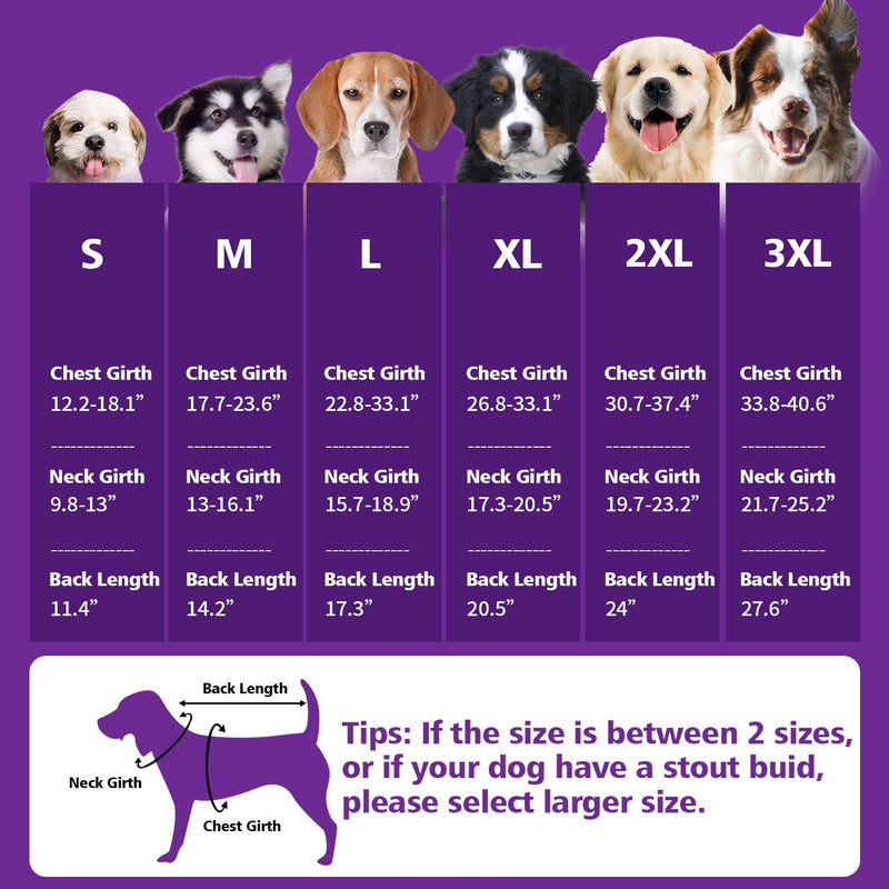 Fragralley Dog Winter Coat Jacket - Reflective Adjustable Windproof Dog Turtleneck Clothes, Doggie Cold Weather Vest, Warm Fleece Lining Puppy Snow Coat for Small Medium Large Dogs Purple - BeesActive Australia