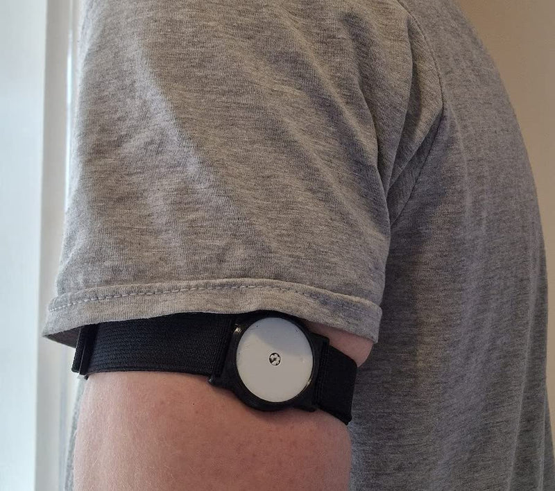 CGM Clips UK - Sensor Armband Holder/Protector Compatible with Freestyle Libre 1/2 - Black - BeesActive Australia