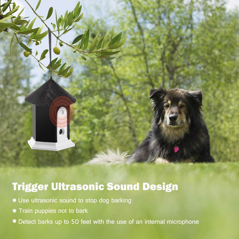 Anti Barking Device, 3-in-1 Ultrasonic Dog Barking Control Devices and Dog Training Tools, Outdoor Waterproof Bark Box with 3 Levels and 50 Ft Range, Safe for Humans & Dogs to Dog Barking Deterrent Black.New - BeesActive Australia