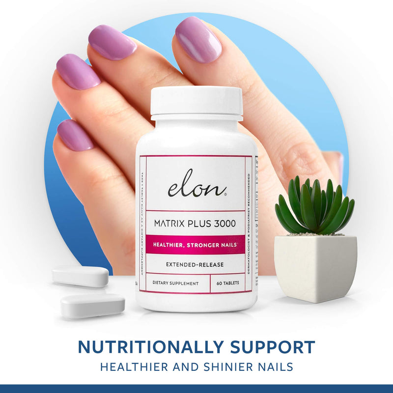 Elon Matrix Plus 3000 Biotin Vitamins for Nail Repair Strengthening and Growth (60 Tablets) - BeesActive Australia