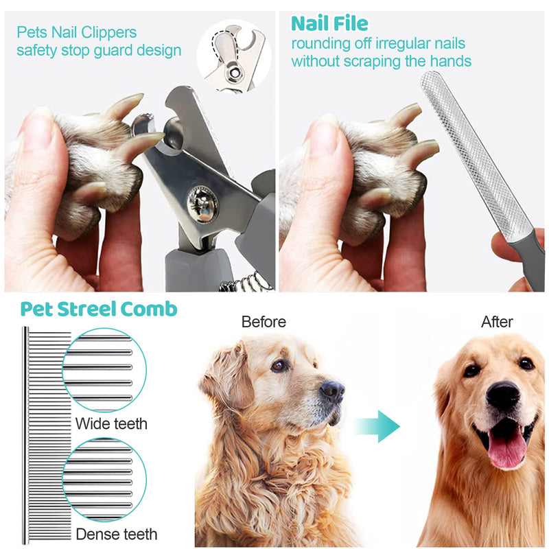 Pet Grooming Hammock Harness with Nail Clippers/Trimmer, Nail File, Comb, Cute Printed Breathable Cats & Dogs Hammock Sling for Grooming (XS, Black) - BeesActive Australia
