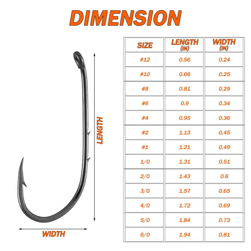 Dr.Fish 100 Pack Baitholder Hooks Live Bait Hook High Carbon Steel Black Nickel Down-Turned Eye Surf Fishing Bass Crawler Harness #1/0-100 Pack - BeesActive Australia