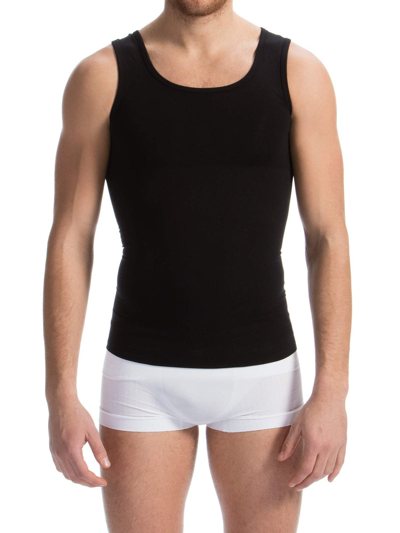 Farmacell 417 Men's Tummy Control Body Shaping Vest, 100% Made in Italy X-Large Black - BeesActive Australia