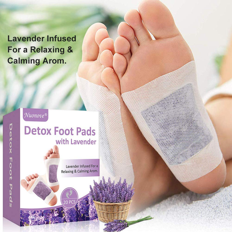 Detox Foot Patches, Detox Foot Pads, Foot Patches, Lavender Detox Foot Patches for Pain Relief & Stress Relief & Deep Sleep & Detox Cleanse, 20Pcs - BeesActive Australia