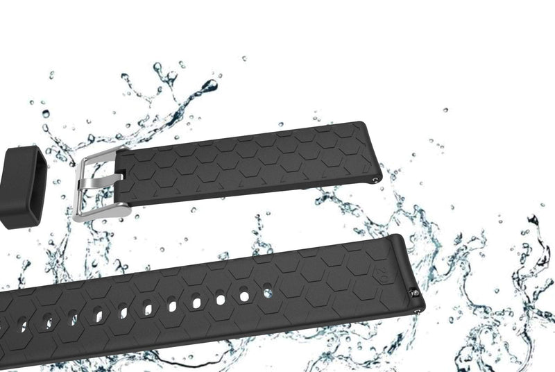 FitTurn 6pack 20mm Bands Compatible with IP67 Waterproof Sports Tracker Watch Replacement Soft Straps Silicone Watch Band Strap with Quick Release Pins for IP67 Fitness Watch Activity Tracker (SixColors) SixColors - BeesActive Australia