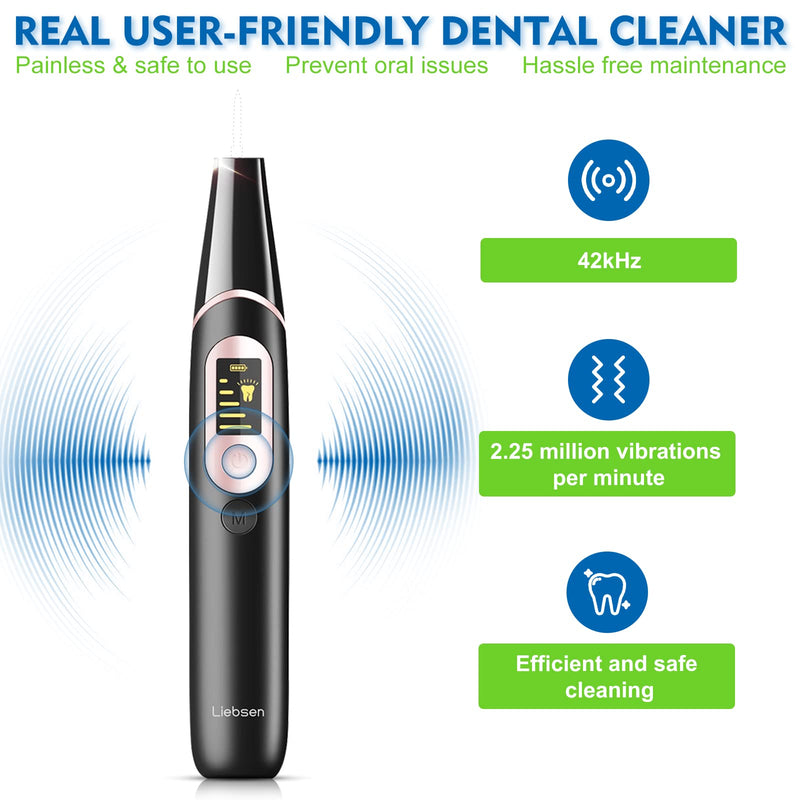 Dental Cleaner kit Teeth Cleaning Kit with 5 Modes IPX6 Waterproof LED 4 Replaceable Cleaning Heads - BeesActive Australia