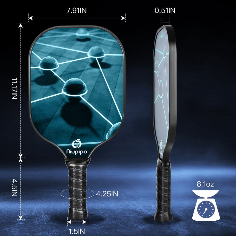 Pickleball Paddle, USAPA Approved Graphite Pickleball Paddle, Cushion Grip, Paddle Cover, Honeycomb Composite Core, Lightweight Pickleball Paddle Blue - BeesActive Australia