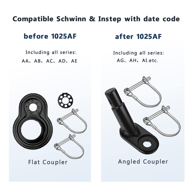 Thinvik Coupler Hitch Attachments for Instep & Schwinn Bike Trailers,Flat and Angled Couplers Metal Accessories for Kids & Pets, for Various of Bicycle Carriers, Trailer Size CouplerHitch-Flat - BeesActive Australia