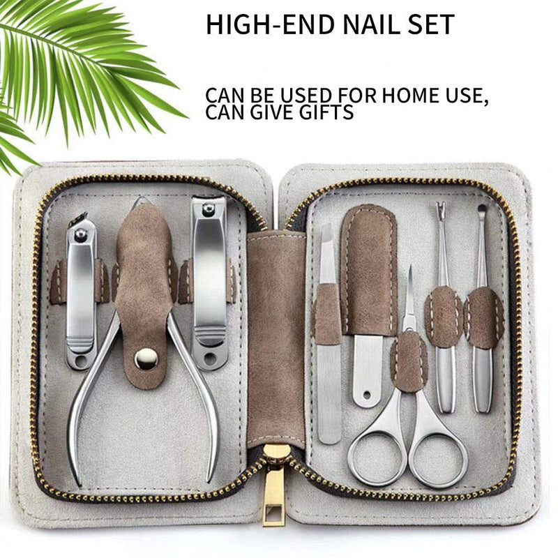 9-piece nail clippers high-end nail clippers set simple fashion style care tool stainless steel， thick toenail clipper, toenail clipper,ingrown toenail clipper tool, - BeesActive Australia