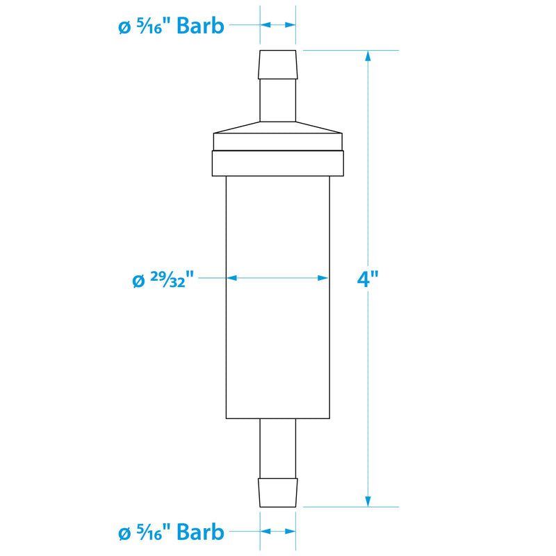 [AUSTRALIA] - SEACHOICE 21111 Inline Fuel Filter Mercury/Johnson/Evinrude, 5/16-Inch, One Size 
