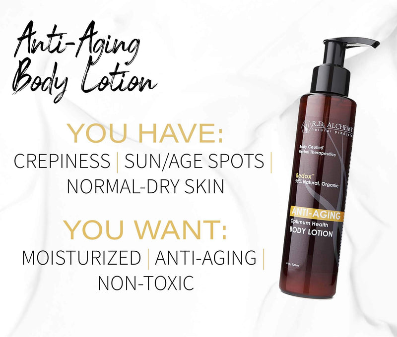 99% Natural & Organic Anti-Aging Body Lotion for Sun Spots & Age Spots, Crepey Skin, & Normal to Dry Skin. Anti Aging Antioxidants Smooth Fine Lines & Reduce Appearance of Aging to Support a Healthy Body. - BeesActive Australia